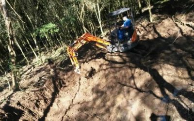Escavação de Tanque de Peixes em chácara de Curitiba